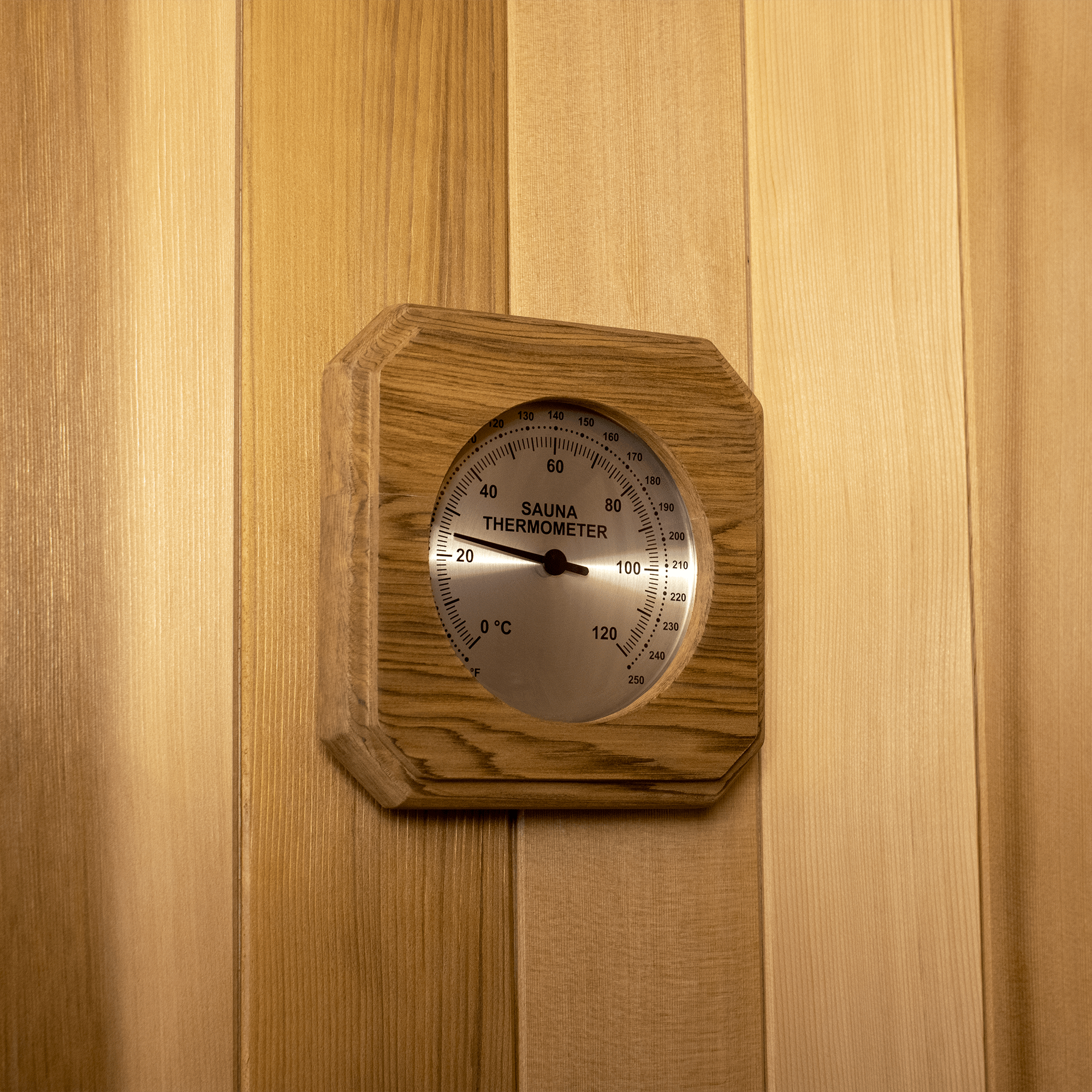 Cedar Sauna Square Thermometer